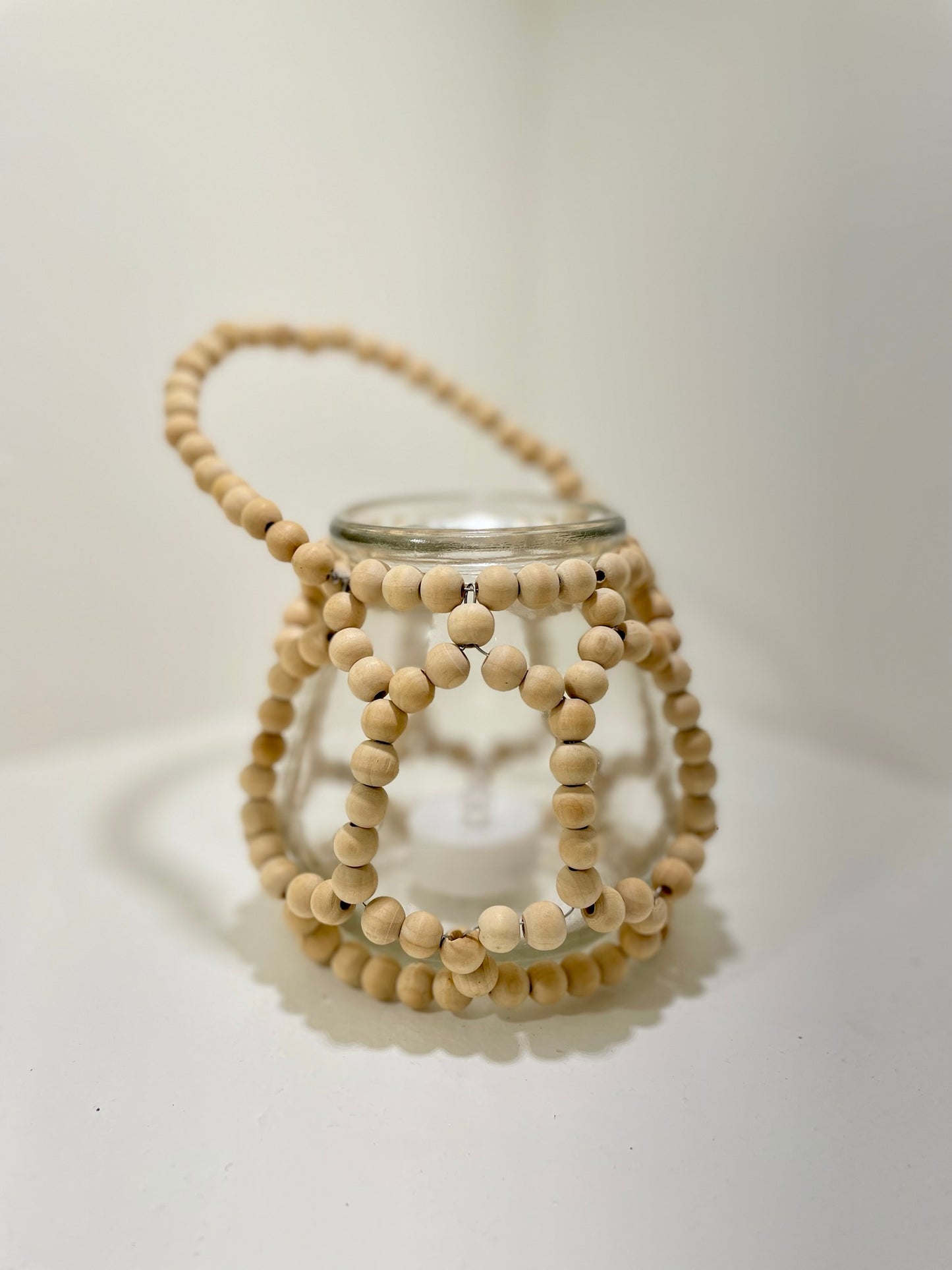 Beaded Votive Vase Jar