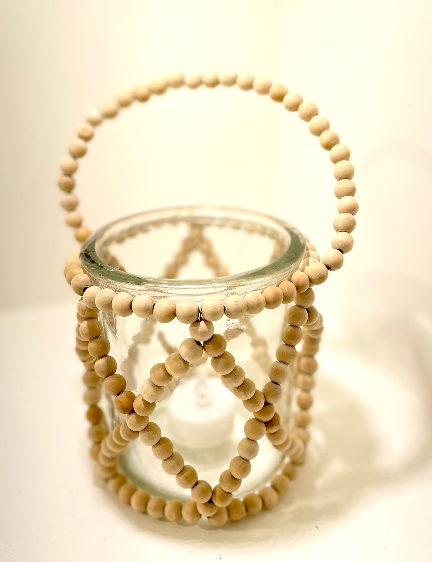 Beaded Votive Vase Jar